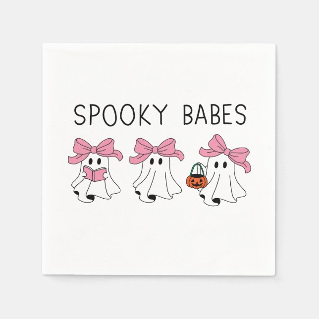 Spooky babes cute ghost serviette (Vorderseite)