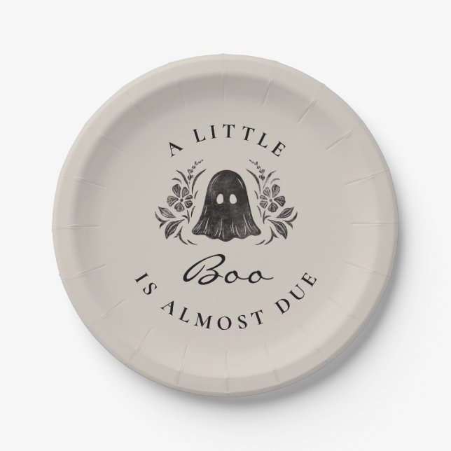 Spooky Baby Shower Plate Pappteller (Vorderseite)