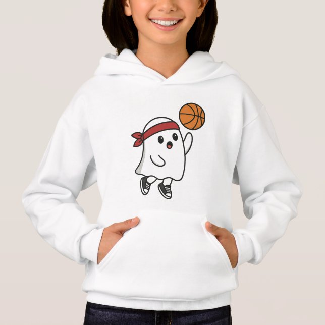 Spooky Basketball Ghost Hoodie (Vorderseite)