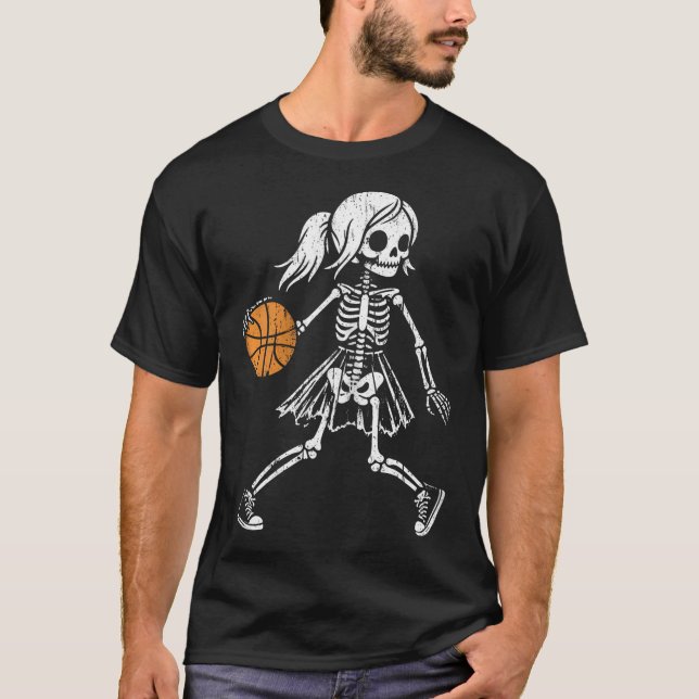 Spooky Basketball Skeletts Spooky Basketball Hall T-Shirt (Vorderseite)