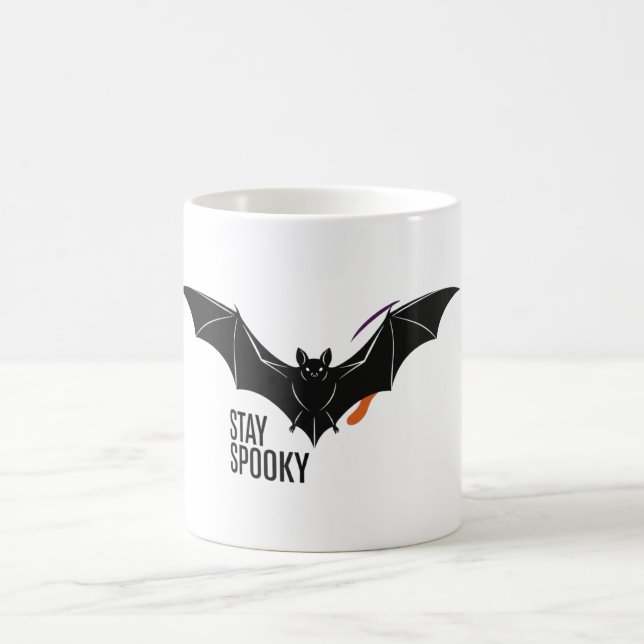 Spooky Bat bleibe - Minimalistisches, modernes Hal Kaffeetasse (Mittel)
