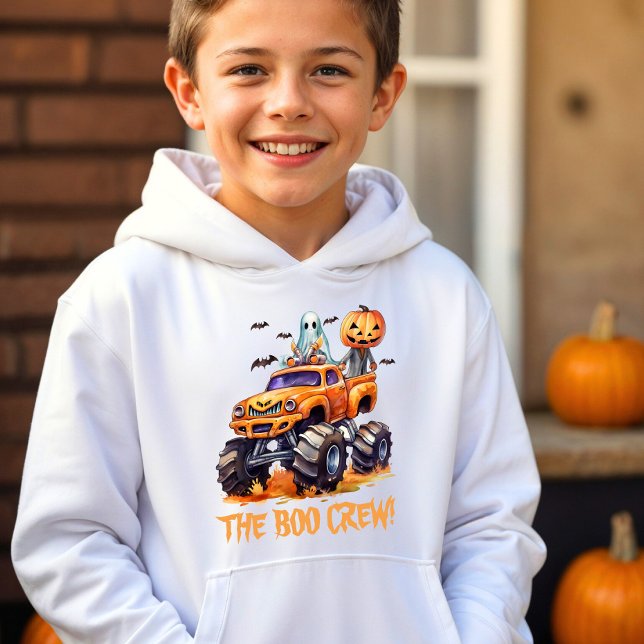 Spooky Bat Boo Crew Familie Matching Halloween Boy Hoodie (Von Creator hochgeladen)