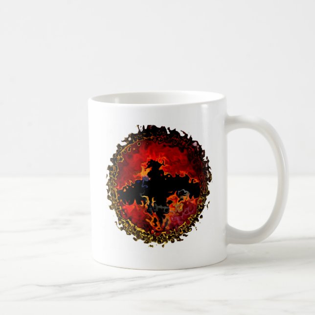 Spooky Bat Moderne Kunst Kaffeetasse (Rechts)