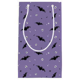 Spooky Bat & Skulls Pattern Halloween-Geschenktasc Kleine Geschenktüte