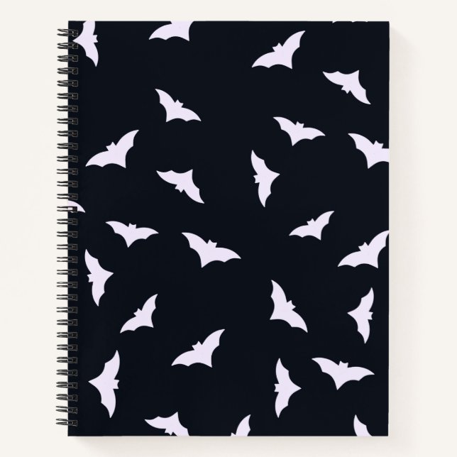 Spooky Bats Black Halloween-Notebook Notizbuch (Vorderseite)