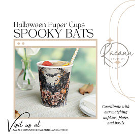Spooky Bats Halloween Paper Cups Pappbecher