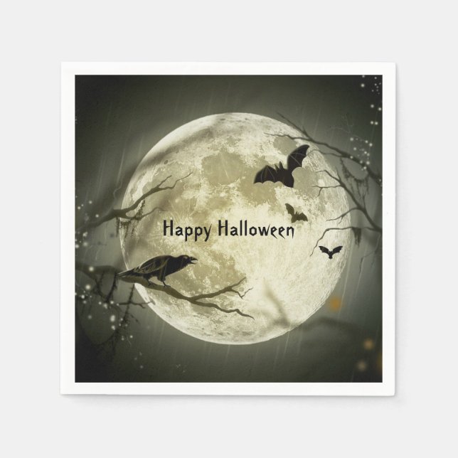 Spooky Bats Halloween Serviette (Vorderseite)