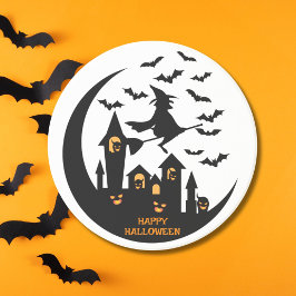 Spooky Bats & Hexen glückliches Halloween Custom Getränkeuntersetzer