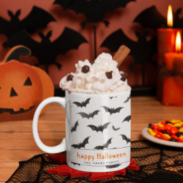 Spooky Bats Personalisiert Happy Halloween Kaffeetasse