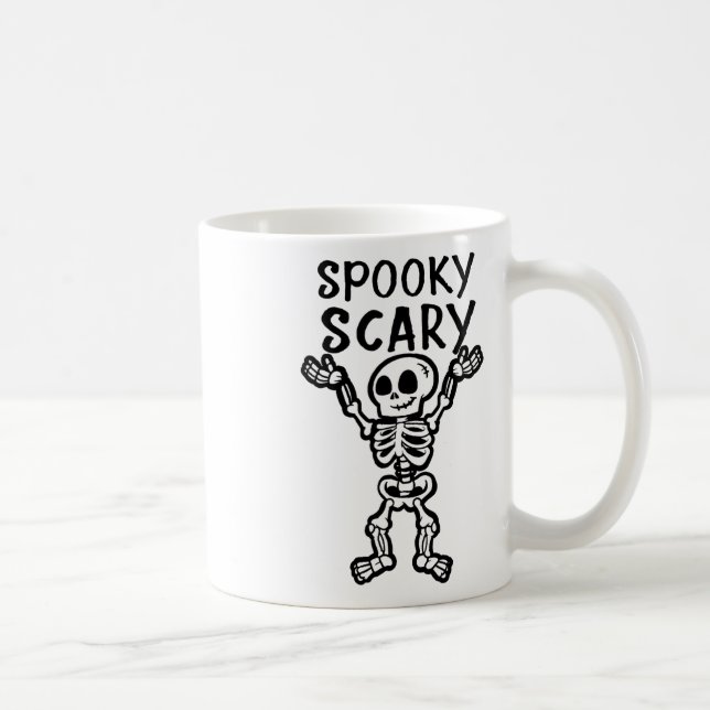 Spooky Beängstigend Skeleton Halloween Kaffeetasse (Rechts)