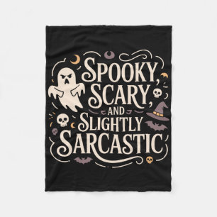 Spooky Beängstigend Slighcastic Ghost T-Shirt Fleecedecke