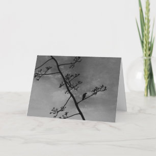 Spooky Bird auf Limb Silhouette "Happy Halloween!" Karte
