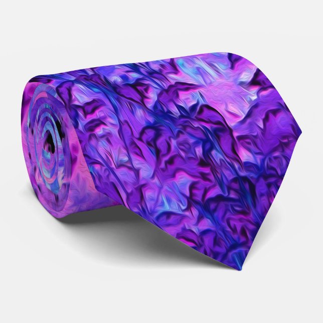 Spooky Black and Crimson Lily Garden Landschaft Krawatte (Gerollt)