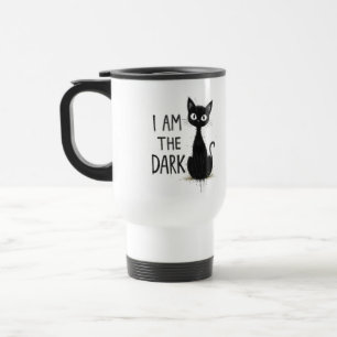 Spooky Black Cat Gothic Ästhetik Reisebecher
