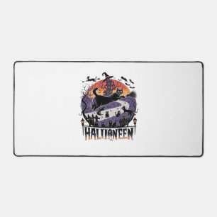 Spooky Black Cat Halloween Night - Vintag Spuk Schreibtischunterlage