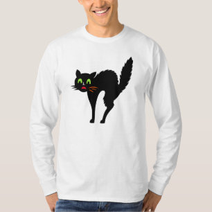 Spooky Black Cat Halloween Trick oder Treat Costum T-Shirt