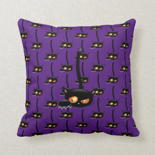 Spooky Black Cat Kissen