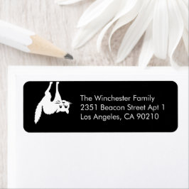 Spooky Black Cat lustige Halloween-Rücksendeadress