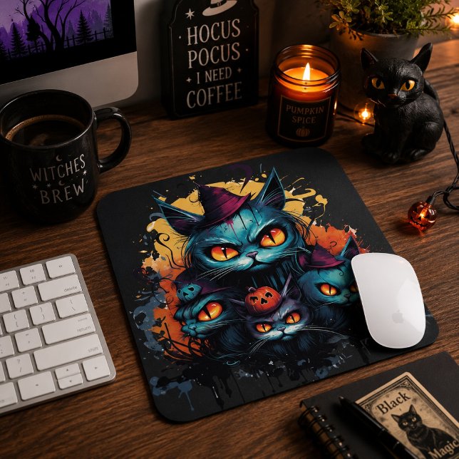 Spooky Black Cat Mousepad (Von Creator hochgeladen)