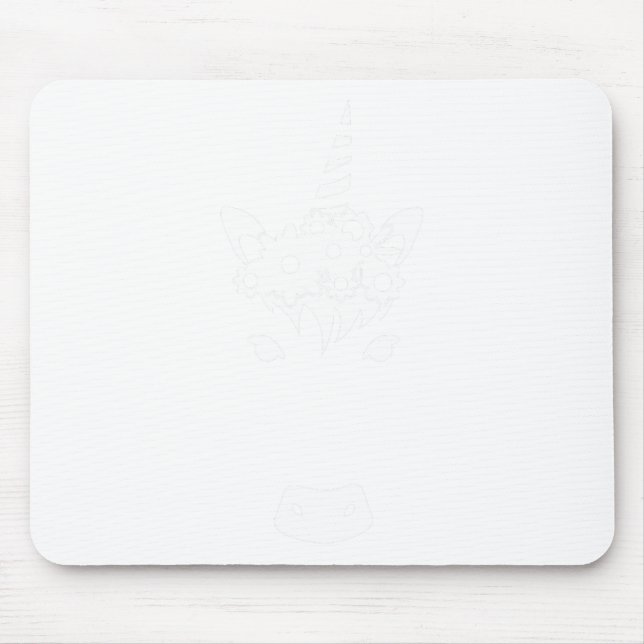Spooky Black Mops in Hexenhut Pumpkin Halloween Mousepad (Vorne)