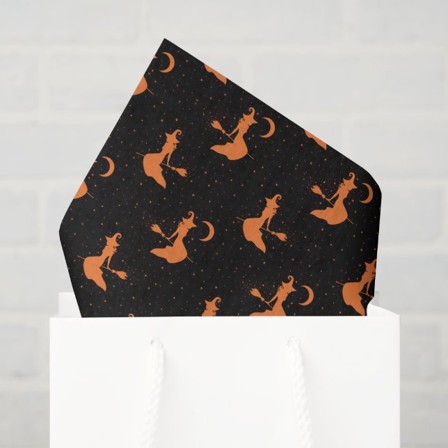 Spooky Black & Orange Hexenpapier Seidenpapier (Geschenktüte)