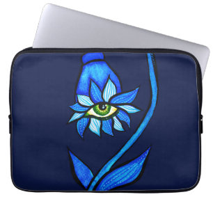 Spooky Blue Eye Blume Monster - Creeptischer Horro Laptopschutzhülle