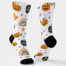 Spooky Boho Pattern Halloween Socken