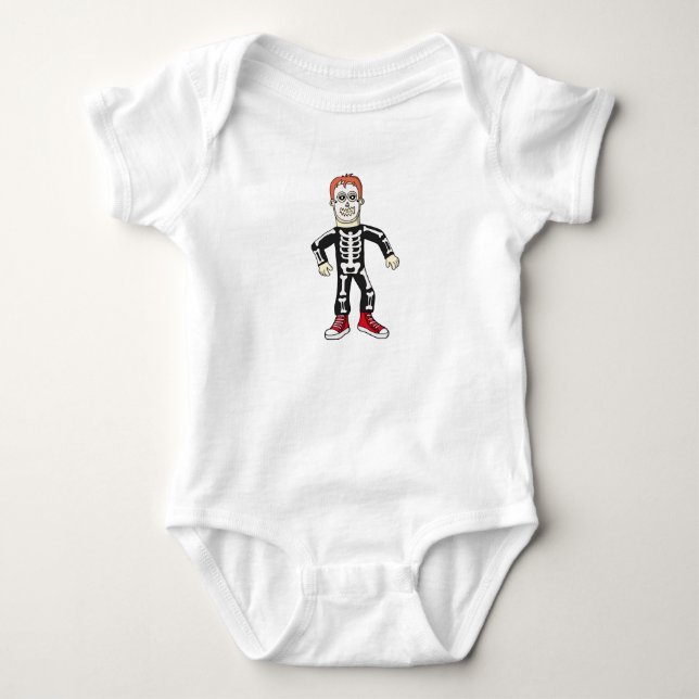 Spooky Bones Baby Strampler (Vorderseite)