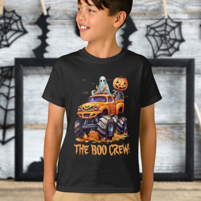 Spooky Boo Crew Familie Matching Halloween Jungs T-Shirt (Von Creator hochgeladen)