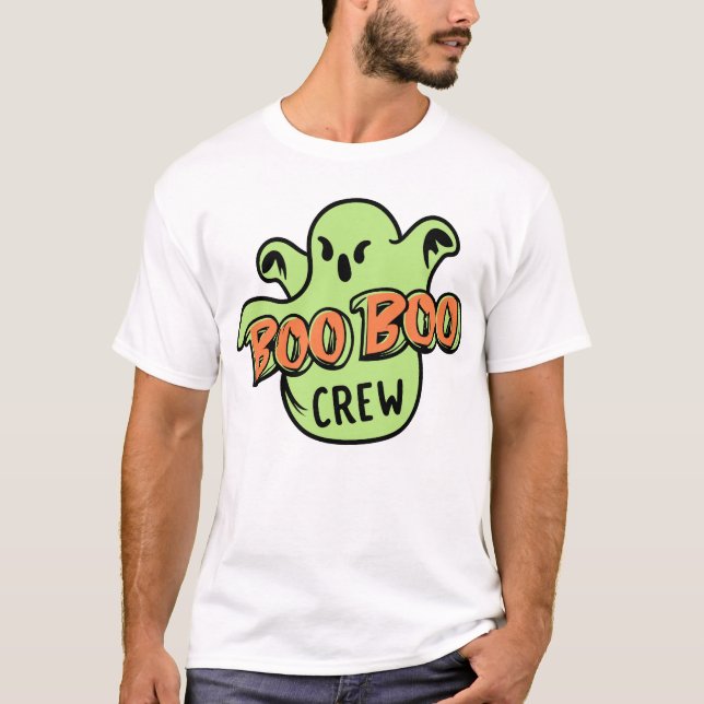 Spooky Boo Crew Halloween mit lustigem Geist T-Shirt (Vorderseite)