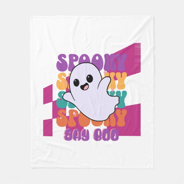 Spooky Boo Fleecedecke (Vorderseite)