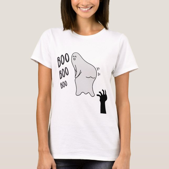 Spooky Boo Ghost Halloween Funny Novelty Shirt (Vorderseite)