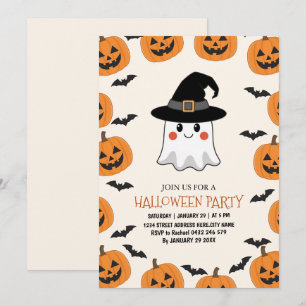 Spooky Boo Ghost Kids Halloween-Party Einladung
