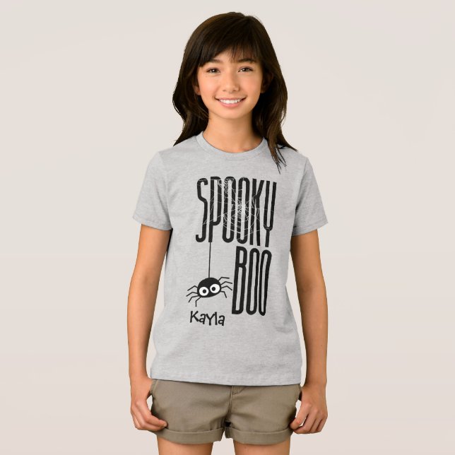 Spooky Boo Kids Halloween Shirt (Vorderseite Voll)