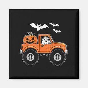 Spooky Boo Monster Truck Pumpkin Funny Halloween B Magnet