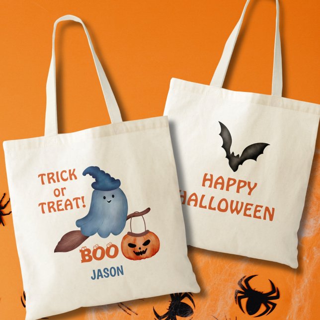 Spooky Boo Trick oder Treat Happy Halloween Custom Tragetasche (Von Creator hochgeladen)
