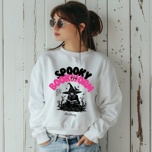 Spooky Bookworm Personalisierter Name Halloween-Ge Sweatshirt