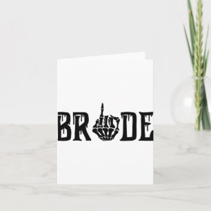 Spooky Bride Groom Gothic Halloween Wedding Matchi Karte