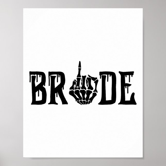 Spooky Bride Groom Gothic Halloween Wedding Matchi Poster (Vorne)