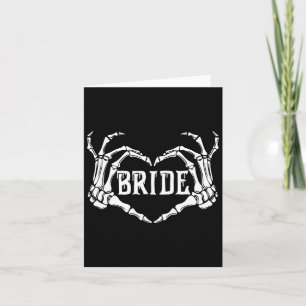 Spooky Bride Skeleton Hands Halloween Verlobung W Karte