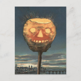Spooky Bright Kürbislaterne Pumpkin Postkarte