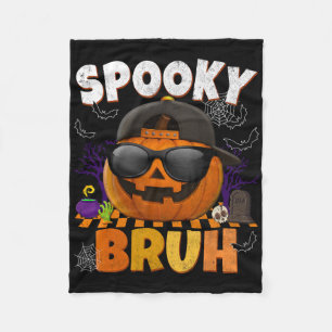 Spooky Bruh Coole Kürbislaterne Halloween Kostüme Fleecedecke