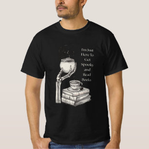 Spooky & Bücher: Hexenhafte Skeletthand Kessel T-Shirt