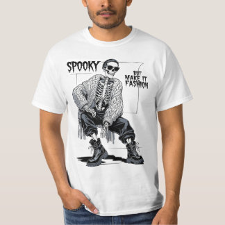 Spooky But Make It Fashion Funny Skeleton T-Shirt