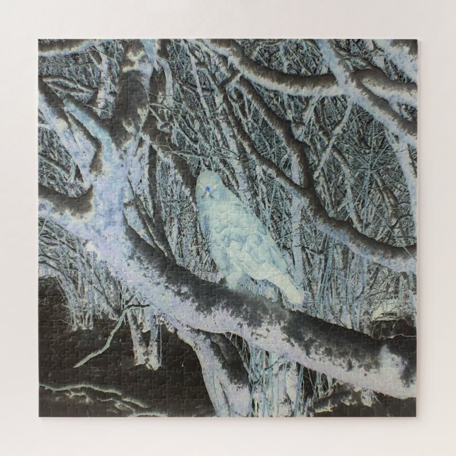 Spooky Buzzard auf Branch Jigsaw Puzzle (Horizontal)