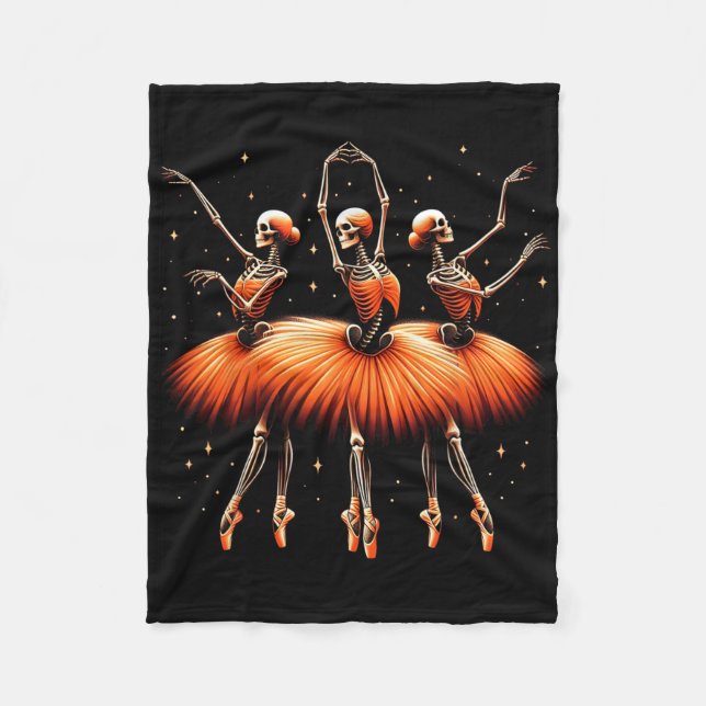 Spooky Byllerina Skeleton Dance Funny Halloween By Fleecedecke (Vorderseite)