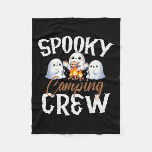 Spooky Camping Crew Halloween 2024 Campfire Happy Fleecedecke