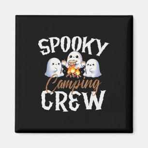 Spooky Camping Crew Halloween 2024 Campfire Happy Magnet