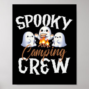 Spooky Camping Crew Halloween 2024 Campfire Happy Poster