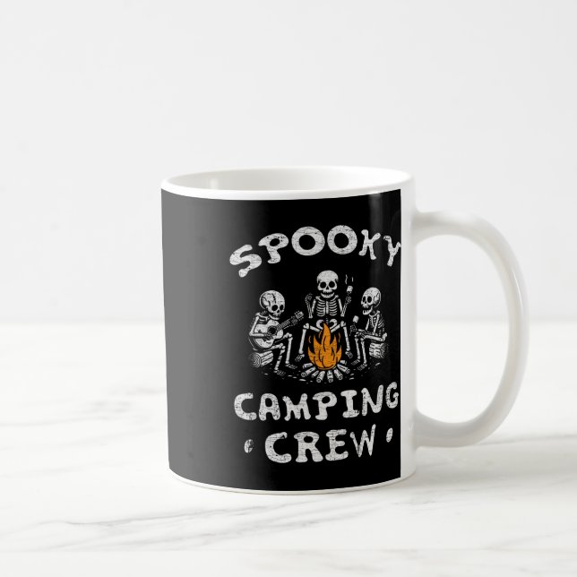 Spooky Camping Crew Halloween Camping Skeleton Cam Kaffeetasse (Rechts)
